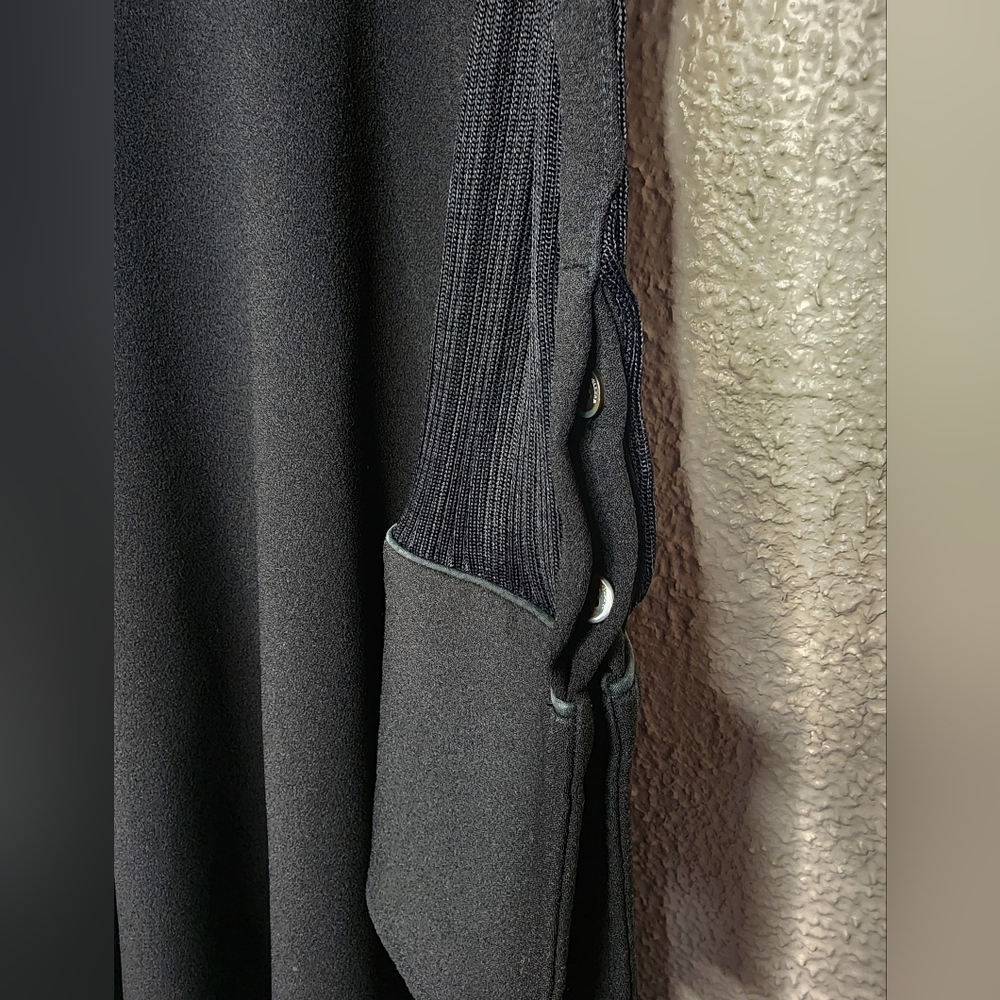 ELLERY Calabasas Zip Up Panel Long Sleeve Black Dress Size 14 - Picture 7 of 13